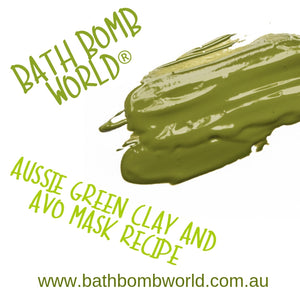 Bath Bomb World® Aussie Green Clay And Avo Mask Recipe