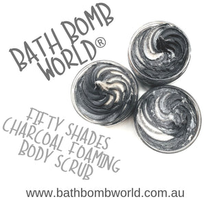 Bath Bomb World® Fifty Shades Charcoal Foaming Body Scrub Recipe