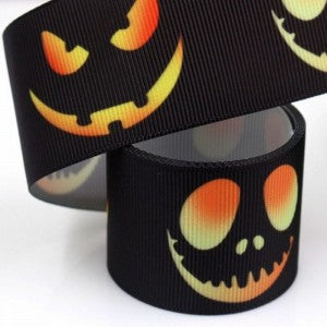 Halloween Jack O Lantern Grosgrain Ribbon